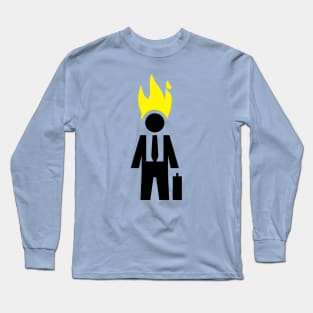 Burning Businessman Long Sleeve T-Shirt